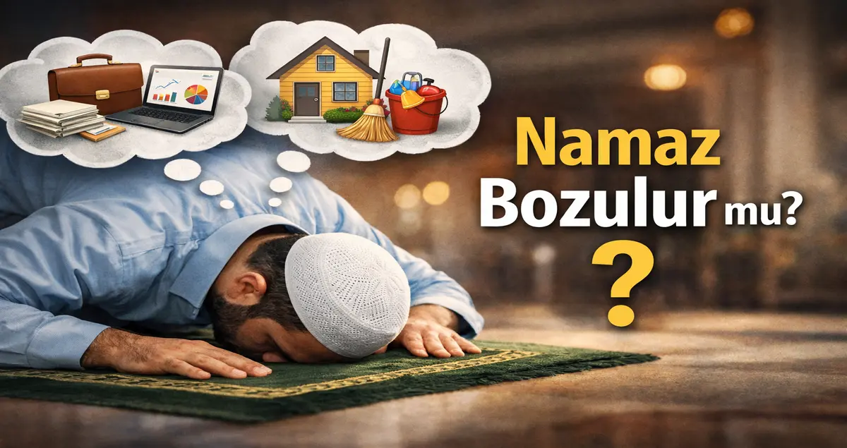 Namaz bozulur mu? Namazda akla başka şeyler gelmesi